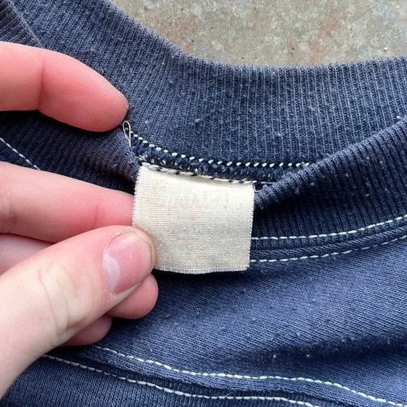 Vintage 80s Sport-T by Stedman Navy Blue E.N.D. Football Jersey T-Shirt Mens M? - Picture 2 of 8